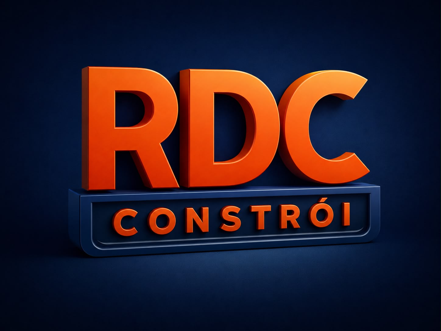 Marca RDC Constrói em azul e laranja